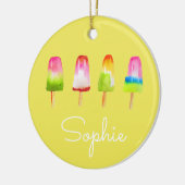 Populaire ijsblokzomerse waterverf schattig keramisch ornament (Links)