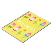 Populaire ijsblokzomerse waterverf schattig notitieboek (Linkerzijde)