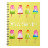 Populaire ijsblokzomerse waterverf schattig notitieboek (Voorkant)