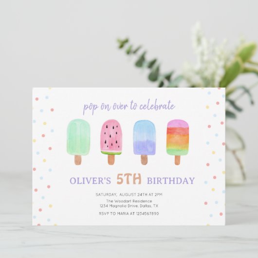 Populaire ijscream-Pop op meer dan één dag Kaart (Staand voorkant)