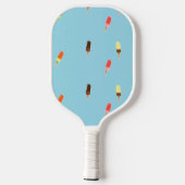 Populaire ijscrème op blauw pickleball paddle (Achterkant)