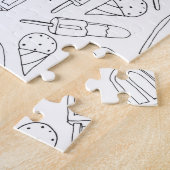 Populaire ijsvormer kleur Uw eigen zwart-wit Legpuzzel (Zijkant)