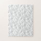 Populaire ijsvormer kleur Uw eigen zwart-wit Legpuzzel (Verticaal)