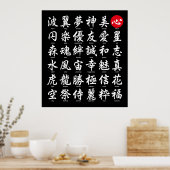 Populaire Japanse Kanji Poster (Keuken)
