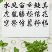 Populaire Japanse Kanji Theedoek (Gevouwen)
