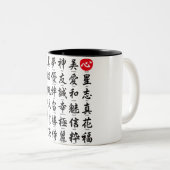 Populaire Japanse Kanji Tweekleurige Koffiemok (Voorkant rechts)