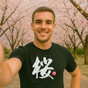 Populaire Kanji [桜] Kersenbloesem T-shirt