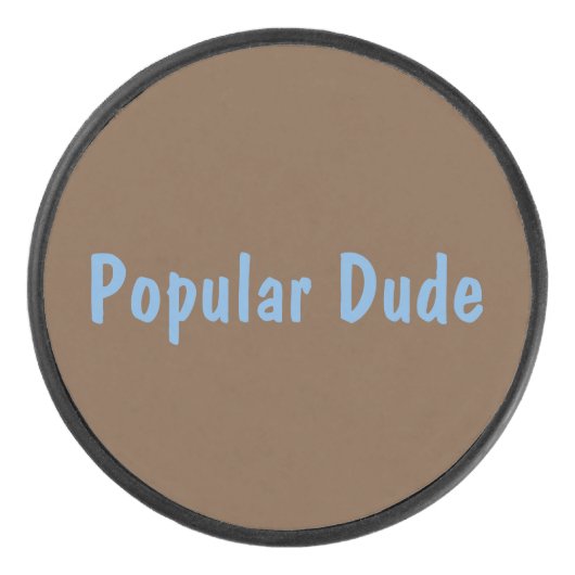 Populaire kerel Hockey Puck (Voorkant)