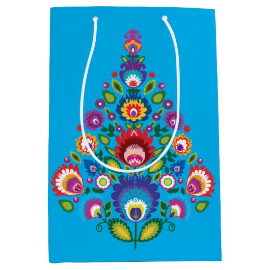 Populaire kerstcadeau-tas met aangepast bericht medium cadeauzakje (Voorkant)