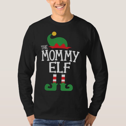 Populaire kerstwedstrijd voor mama Elf Family T-shirt (Voorkant)
