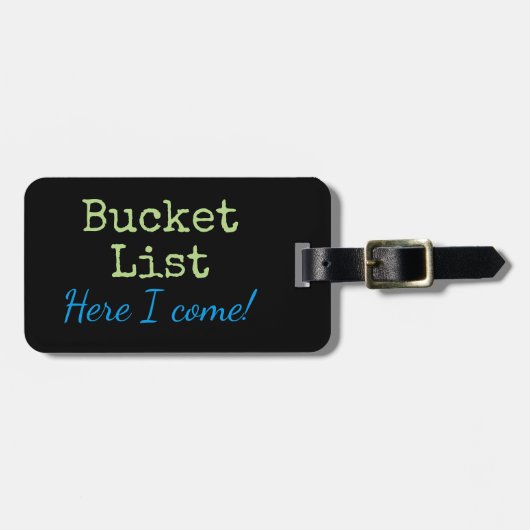 Populaire keuze! Aangepaste emmerlijst bagagelabel (Voorkant horizontaal)