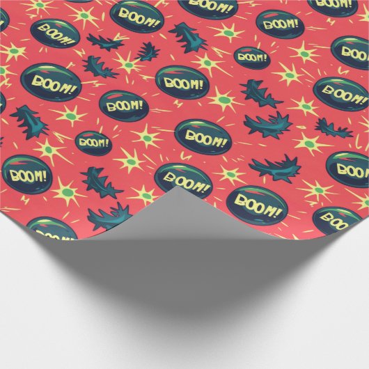 Populaire kleurrijke comic stijl cadeaupapier (Hoek)