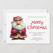 Populaire knorrige Claus aanpasbare kerstgroet Feestdagenkaart (Voorkant)