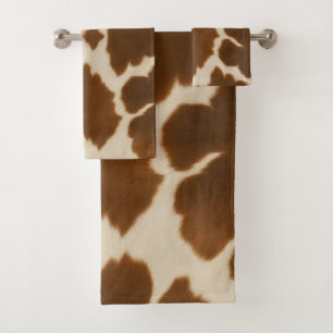 Populaire Koe Faux Leather Elegant Collectie Bad Handdoek