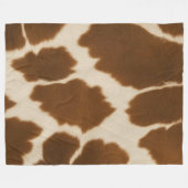 Populaire Koe Faux Leather Elegant Collectie Fleece Deken (Voorkant (Horizontaal))