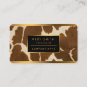 Populaire Koe Faux Leather Elegant Collectie Visitekaartje (Voorkant)