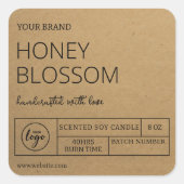 Populaire Kraft Kaars Labels (Voorkant)