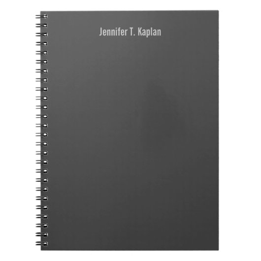 Populaire Lettertype Grijs Professioneel Minimalis Notitieboek (Voorkant)