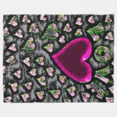Populaire liefdesbank fleece deken (Voorkant (Horizontaal))