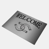 Populaire Lucky-Hoefijzers op zilver Deurmat (Schuin)