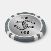 Populaire Lucky-Hoefijzers op zilver Pokerchips (Enkel)