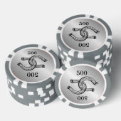 Populaire Lucky-Hoefijzers op zilver Pokerchips (Opstapeling)