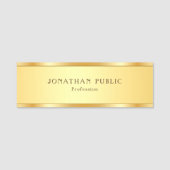 Populaire moderne goudmetallische look elegante Sj Naamplaatje (Voorkant)