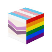 Populaire MOGAI/LGBT/Queer Pride Flag Photo Cube Kubus (Achter hoekig)