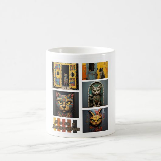 Populaire muur katten kunst ontwerp koffiemok (Center)