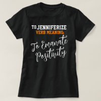 Populaire naam Jennifer Positivity Verjaardagscade