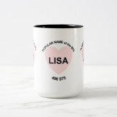 Populaire naam Lisa Tweekleurige Koffiemok (Center)