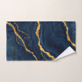 Populaire Navy Blue Gold Marble Collectie Bad Handdoek (Handdoek)