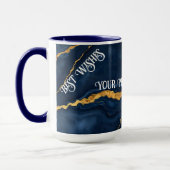 Populaire Navy Blue Gold Marble Collectie Mok (Links)
