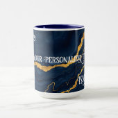 Populaire Navy Blue Gold Marble Collectie Mok (Midden)