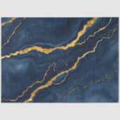 Populaire Navy Blue Gold Marble Collectie Tissuepapier (Voorkant)