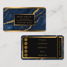 Populaire Navy Blue Gold Marble Collectie Visitekaartje