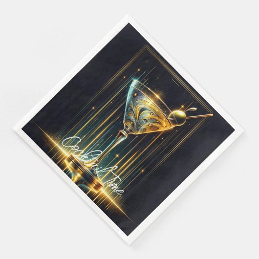 Populaire Neon Party Tijd Gepersonaliseerd Servet (Hoek)