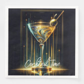 Populaire Neon Party Tijd Gepersonaliseerd Servet (Voorkant)