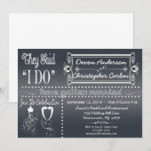 Populaire ontvangst Alleen krijtbordinvitaties Kaart (Voorkant / Achterkant)