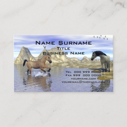 Populaire paarden Visitekaartje (Voorkant)