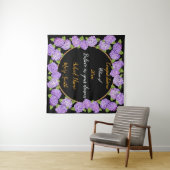 Populaire Paarse flora past tapijt aan Wandkleed (In Situ (horizontaal))