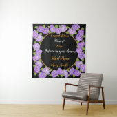 Populaire Paarse flora past tapijt aan Wandkleed (In situ)