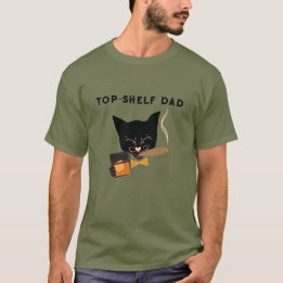 Populaire pappa met verfijnde kat t-shirt