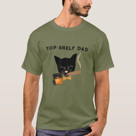 Populaire pappa met verfijnde kat t-shirt