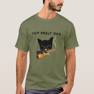 Populaire pappa met verfijnde kat t-shirt