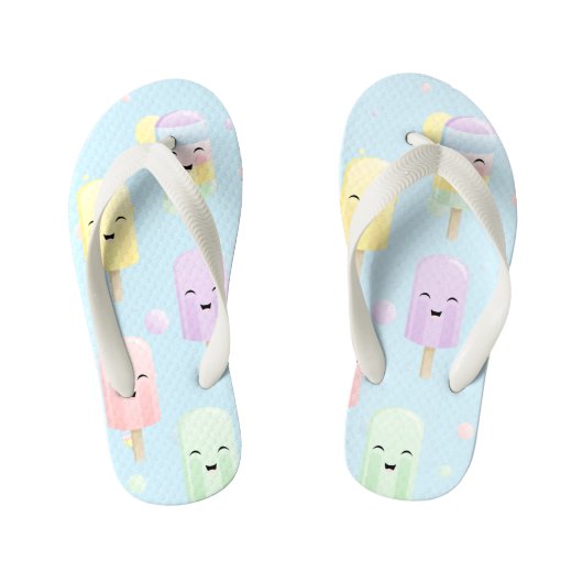 Populaire partij in regenboogkleuren kinder teenslippers (Voetbed)