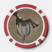 Populaire Party Meisje Wijnglas Poker Chips (Achterkant)