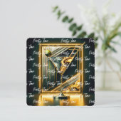 Populaire Party Time Neon gepersonaliseerd Kaart (Staand voorkant)