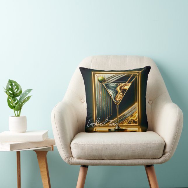 Populaire Party Time Neon gepersonaliseerd Kussen (Stoel)