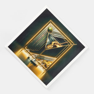 Populaire Party Time Neon gepersonaliseerd Servet